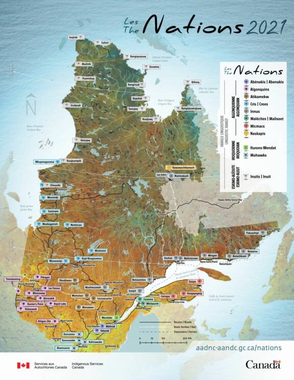Fig.1 : Les communautés autochtones du Québec